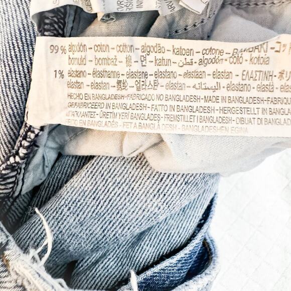 Zara Straight Leg Vintage Wash Denim Jeans Size 8 - Picture 7 of 7
